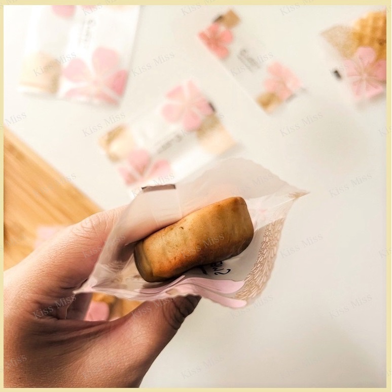 9x11,5 - Plastik OPP cookies SAKURA TANPA LEM - TEBAL - biji - kue kering - bakery - coklat - mooncake - wafer