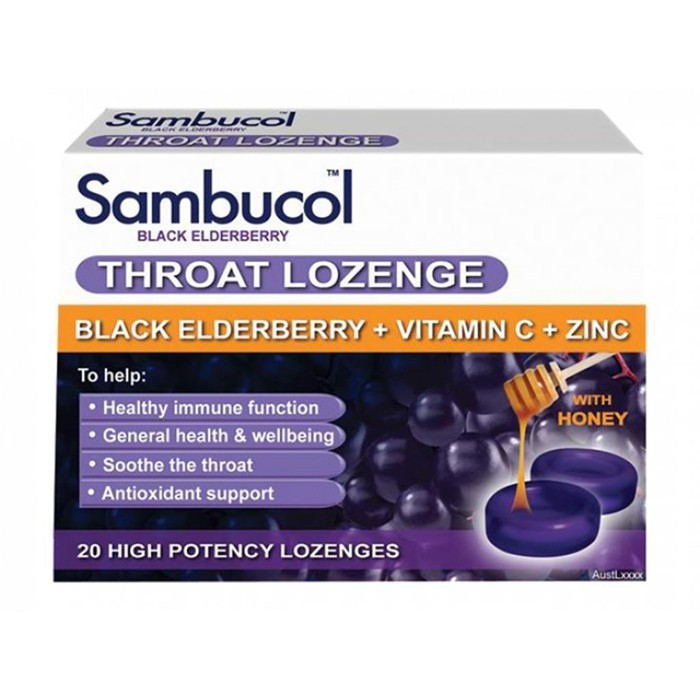 Sambucol Throat Lozenges  20 Soft Lozenges