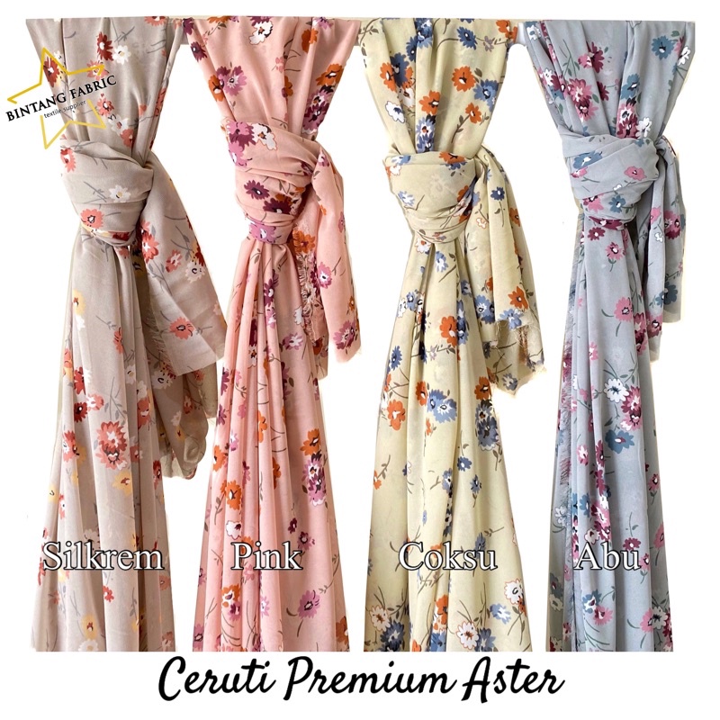 Bahan Kain Ceruti Babydoll Premium Motif 1/2 meter
