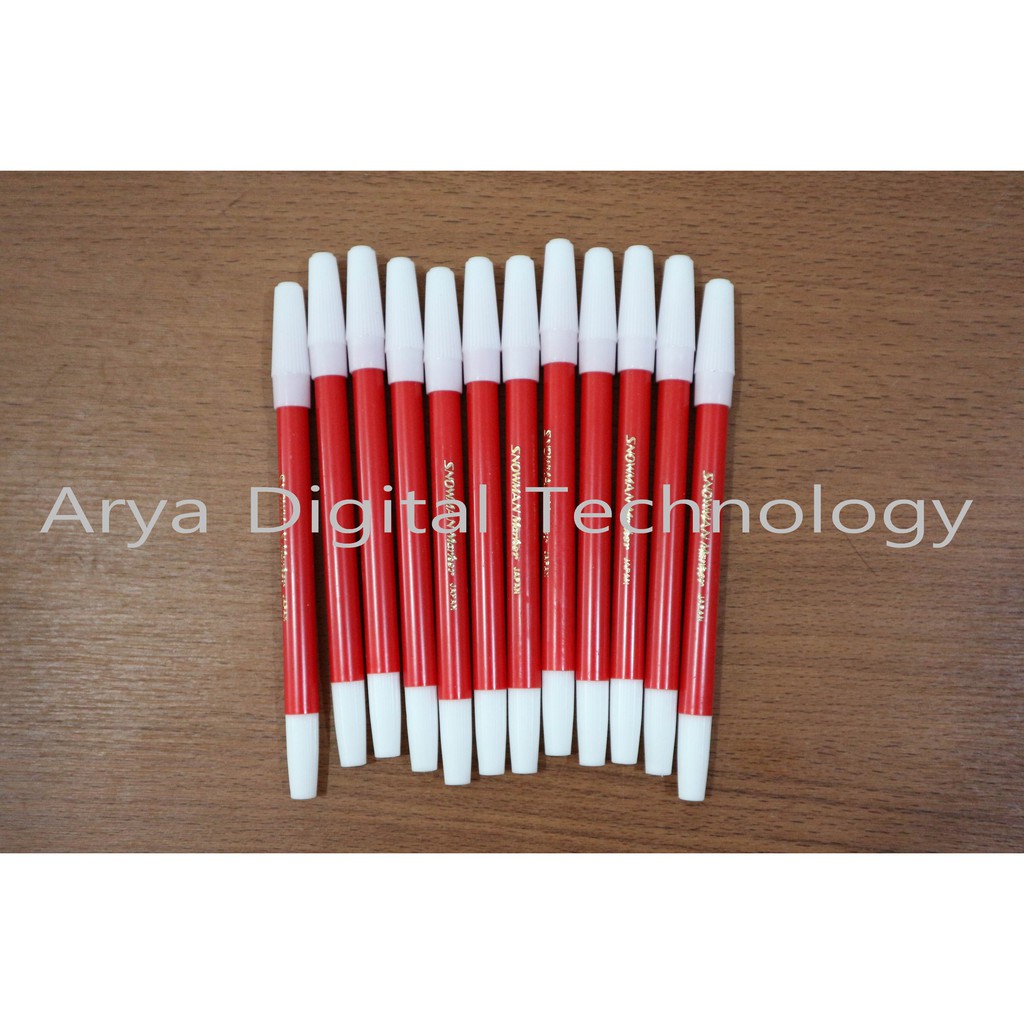 

Spidol Kecil Snowman Marker Pencil Warna Merah Murah Bagus Original