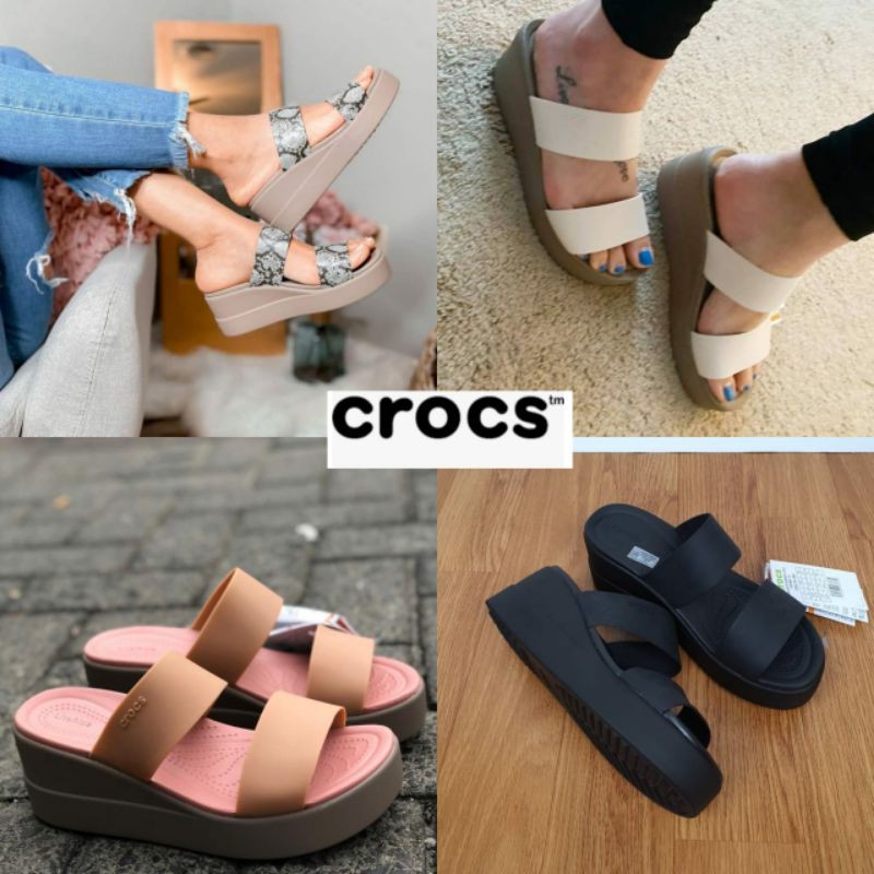 CROCS Literide BROOKLYN Wedges / Crocs Brooklyn / sandal Wanita Crocs / Sandal wedges Crocs wanita