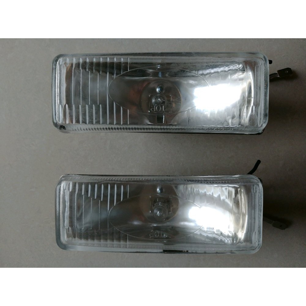 foglamp LAMPU KABUT SOROT BUMPER DEPAN MOBIL MODEL kotak UNIVERSAL PUTIH CLEAR BENING