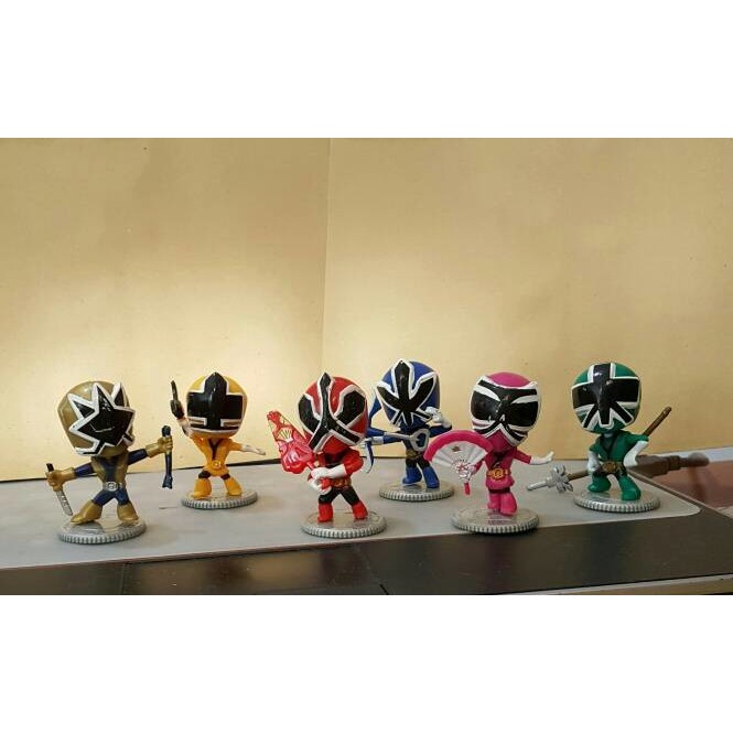 Mainan Pajangan Power Rangers Cuties Series Mini Power Rangers Isi 6 - C5Bca3 - Original Asli