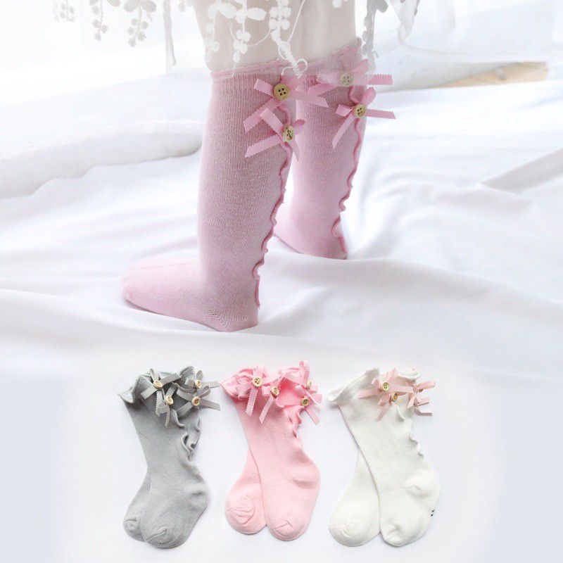 [rumahbayipdg] Kaos kaki selutut kancing ikat bayi/anak super cantik
