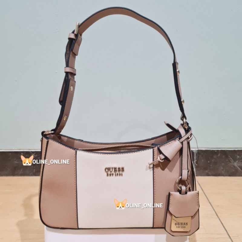 tas georgina shoulder bag two tone kondangan pesta croco saffiano tas jinjing