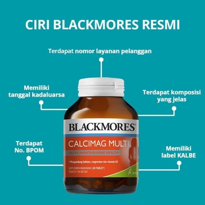 Blackmores Calcimag Multi BPOM Kalbe (Kalsium Obat Tulang) - 60 tablet