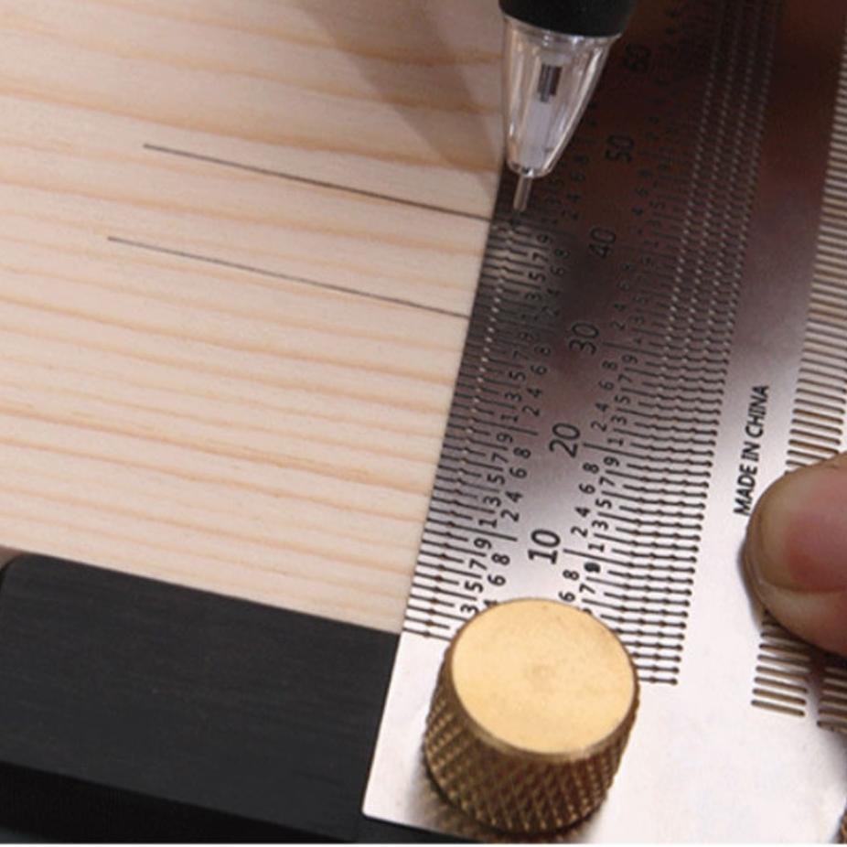 

New FNICEL PENGGARIS MARK LINE T-TYPE MEASURING RULER WOODWORKING TOOL 300MM ...