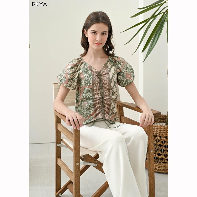 EVIE TOP JUMBO - Atasan Batik Jumbo Wanita Blouse Wanita/ DEYA