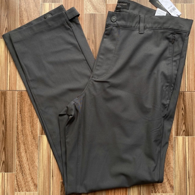 Celana Banana Republic Aiden Hybrid Slimfit Pants Grey Original Chino