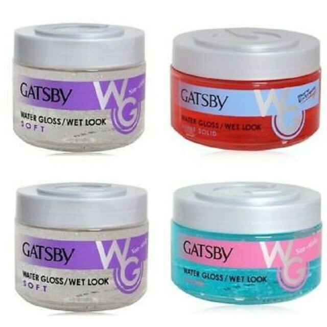 Gatsby Water Gloss Super Hard Soft Hyper Solid WG Merah Kuning Biru 75gr