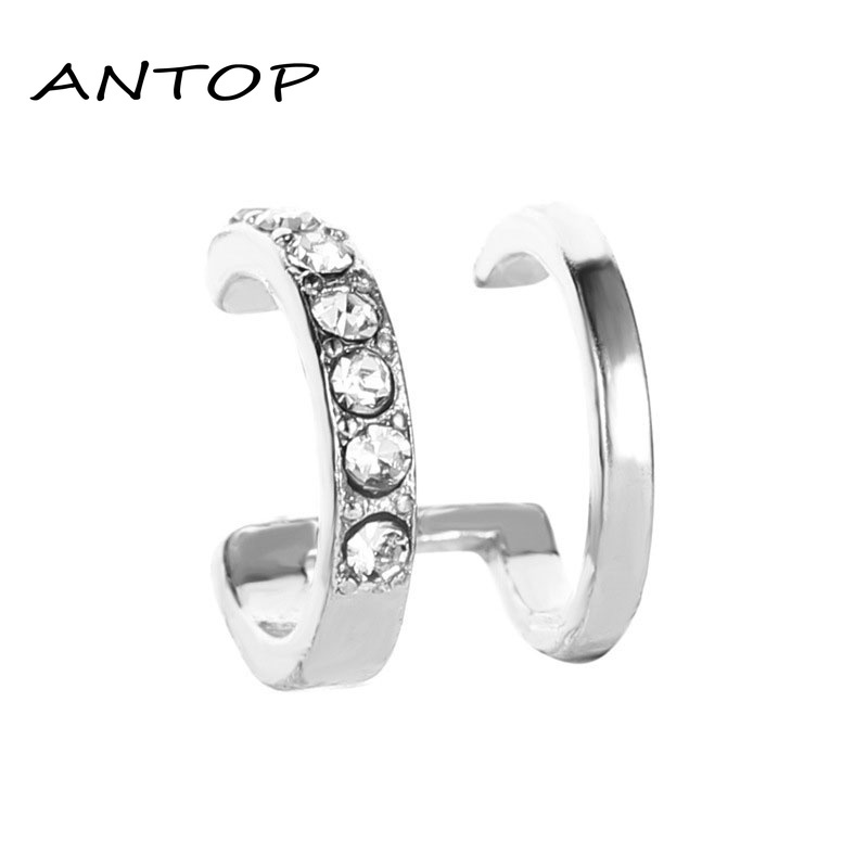 Klip Telinga Fashion Berlian Klip Permata Gaya Sederhana Setiap Hari Aksesoris Fashion Pria Dan Wanita ANTOP