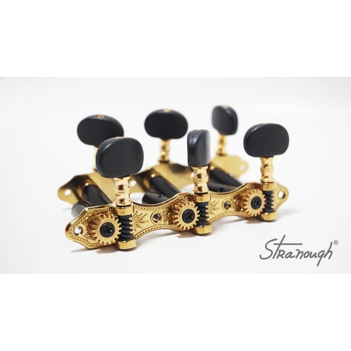 Standard Classical Guitar Tuner Carbon Button Model 2 SET (Gold)
