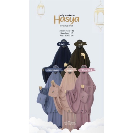 MUKENA HASYA Rayon Pure Effect 1 by Al-Hauraa muslim wear