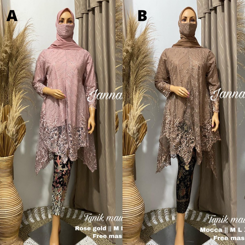 SETELAN KEBAYA MODERN TULLE MAURY ANEKA PILIHAN WARNA