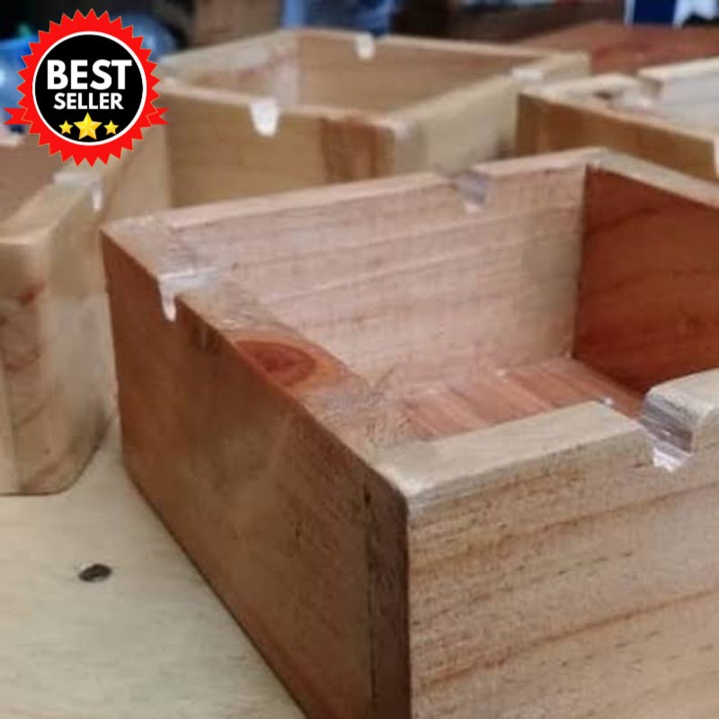 ASBAK ROKOK KAYU, TEMPAT SISA ROKOK