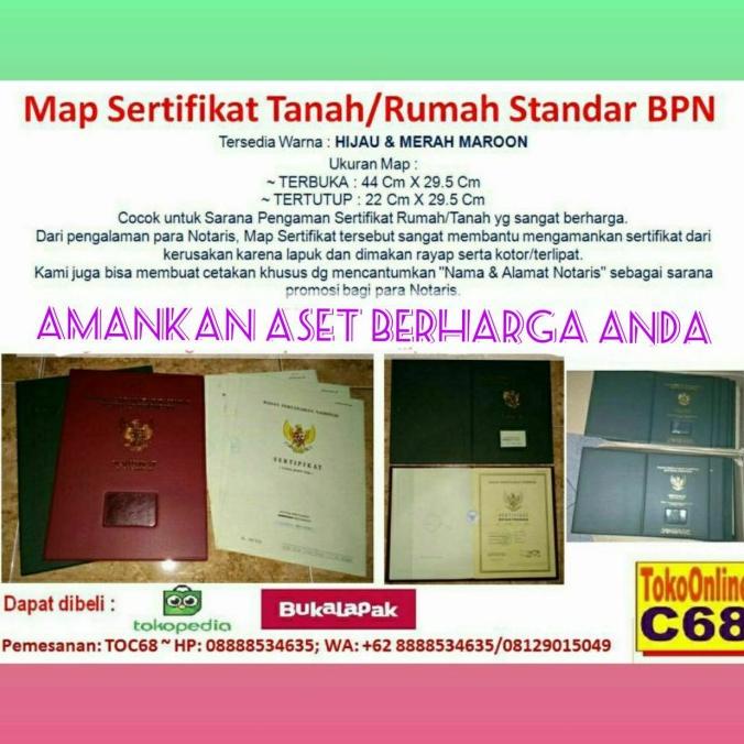 

Office & Stationery | Document Organizer | Map Sertifikat Tanah/Rumah ~ Standar Map Sertifikat Bpn ~ By. Toc68 | Best Seller