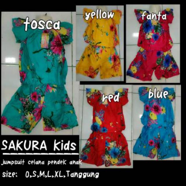 [PUSAT GROSIR KULAKAN] JUMPSUIT ANAK BALI ADA 6 SIZE / O S M L XL TGG / ECER DAN GROSIR