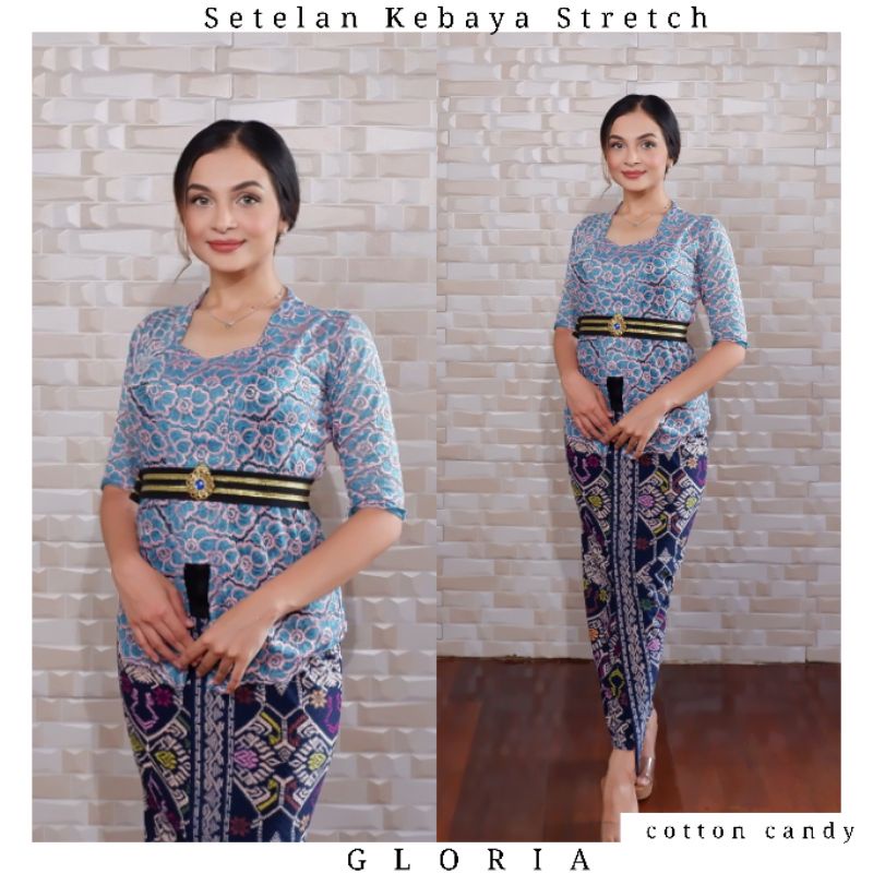 Setelan Kebaya Kutubaru Stretch Twotone Gloria