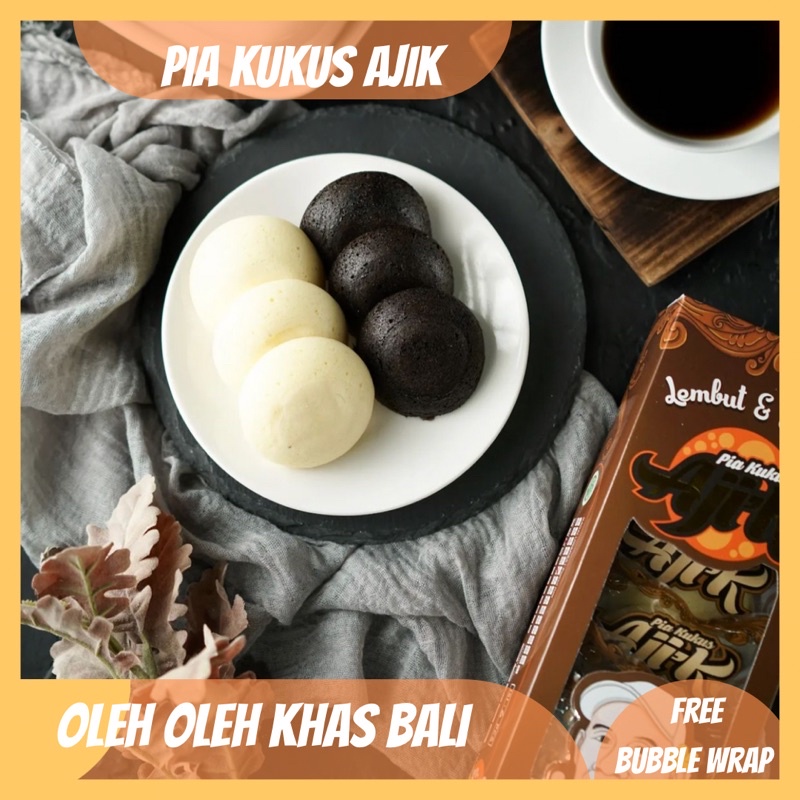 Bak Pia Kukus Ajik Krisna Oleh Oleh Khas Bali asli rasa kacang hijau coklat keju