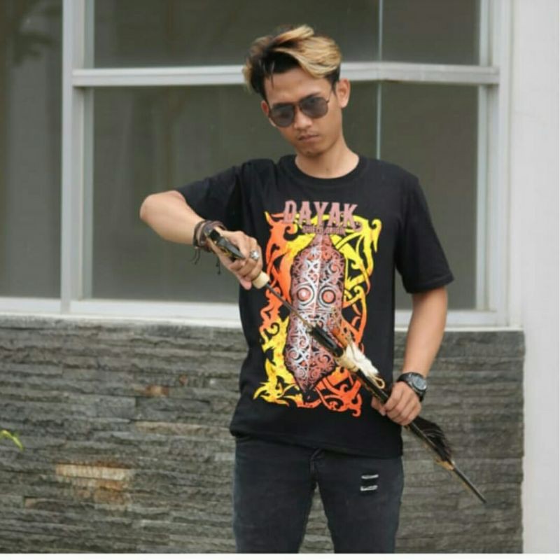 baju kaos motif tameng dayak shield origin