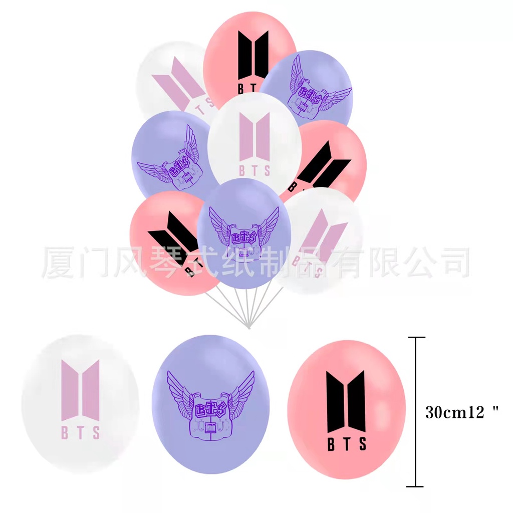 PNK MALL- BTS birthday set  /Balon/latar belakang dekoratif/K-POP