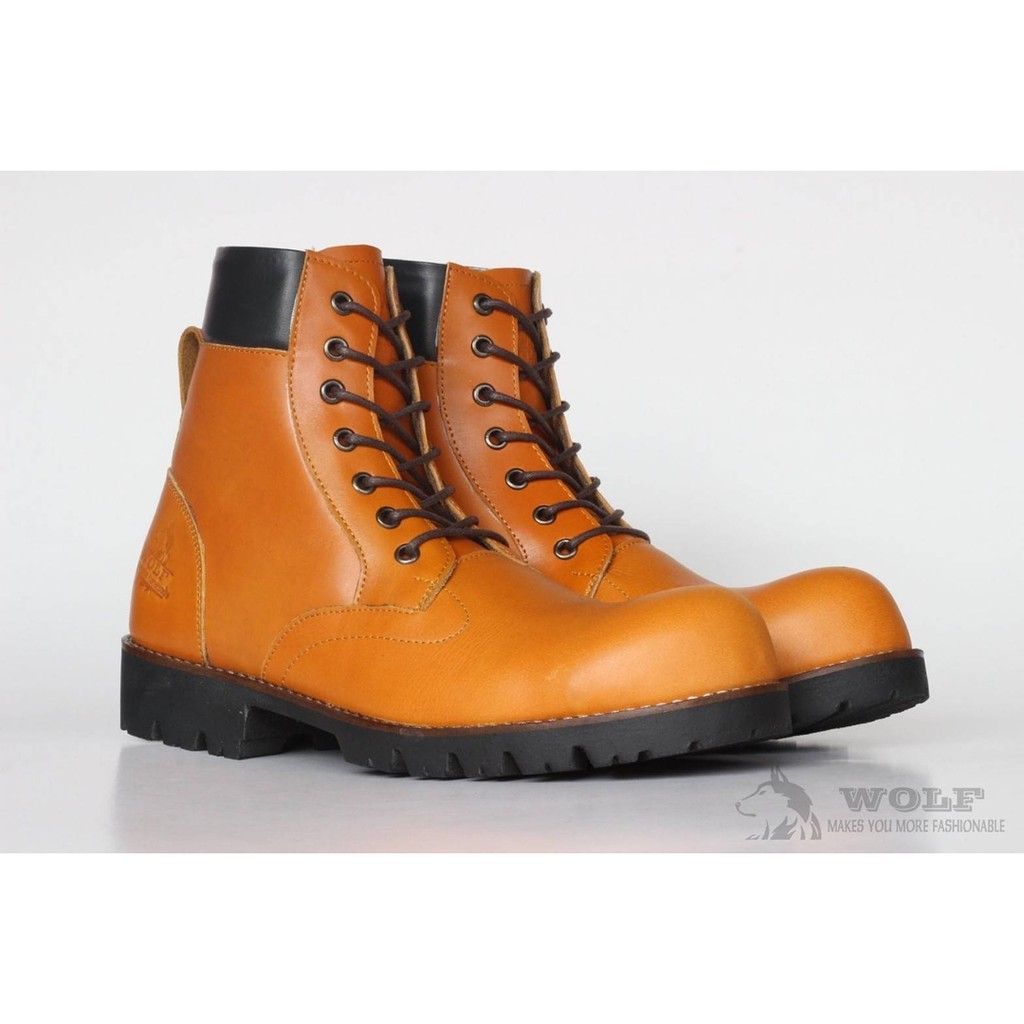 LAVA SHOES || WOLF LABRADOR || Sepatu Boots Pria Kulit Asli Casual Safety Jenggel Rocker Rock n Roll