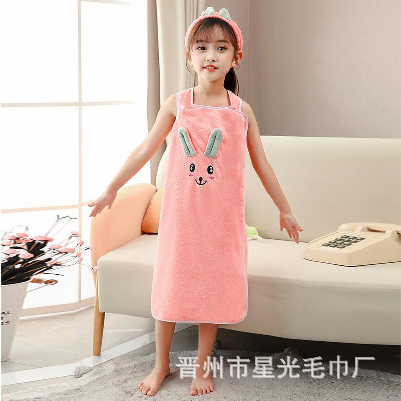 Baju Handuk Kuping 60x120 cm Microfiber Baju handuk anak Lembut Super serap air Import