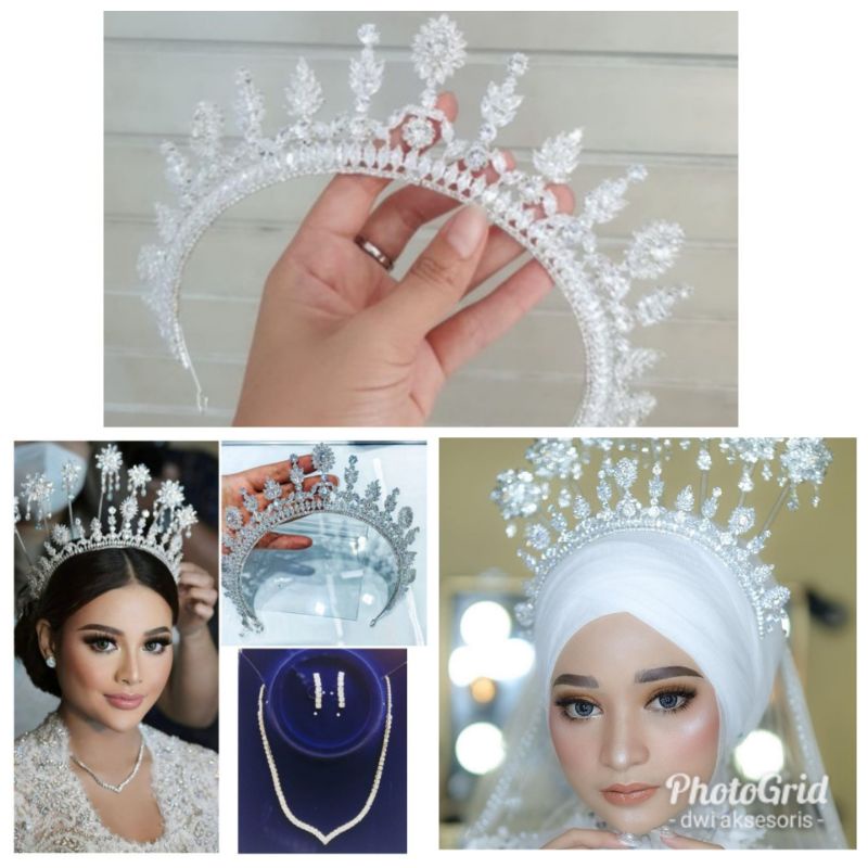 Mahkota aurel Premium crown tiara wedding