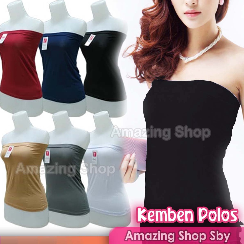 Tanktop Kemben Wanita Spandex Rayon Kemben Polos Amazing Shop