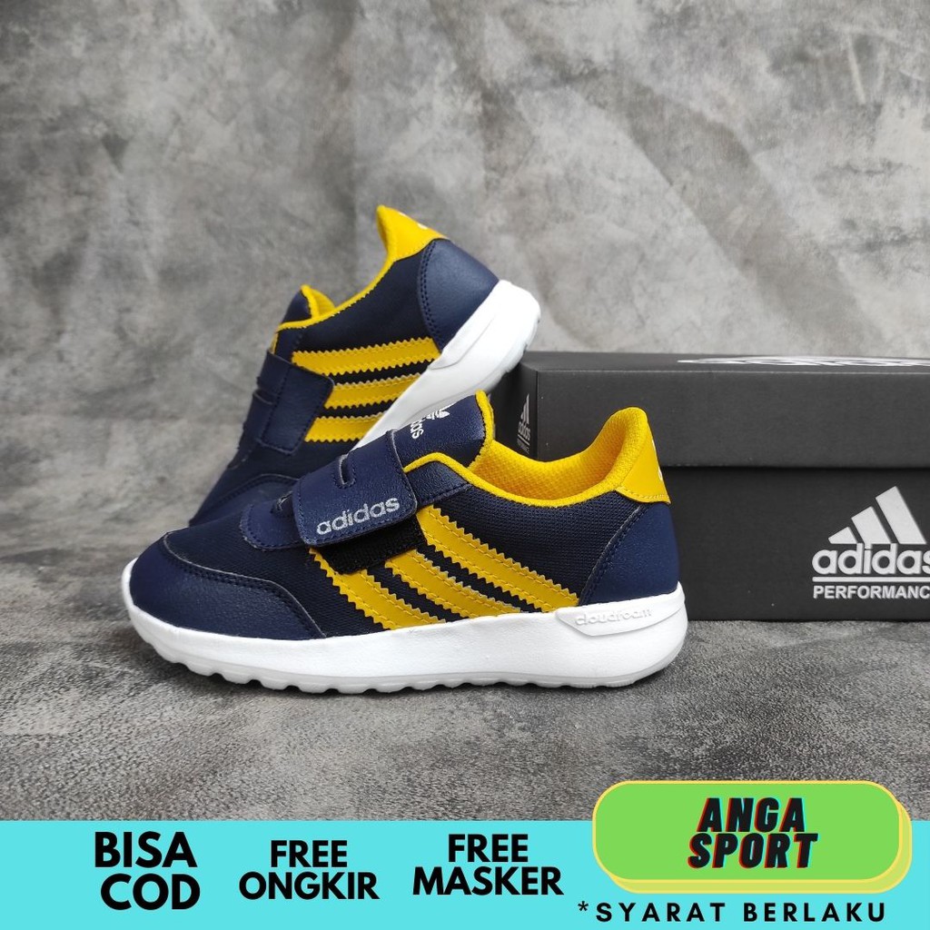 SEPATU ANAK PEREMPUAN ADIDAS NAVY KUNING SIZE 31-35 SEPATU SEKOLAH SD LAKI LAKI KEREN SEPATU KETS KIDS UNISEX MADE IN VIETNAM TERMURAH