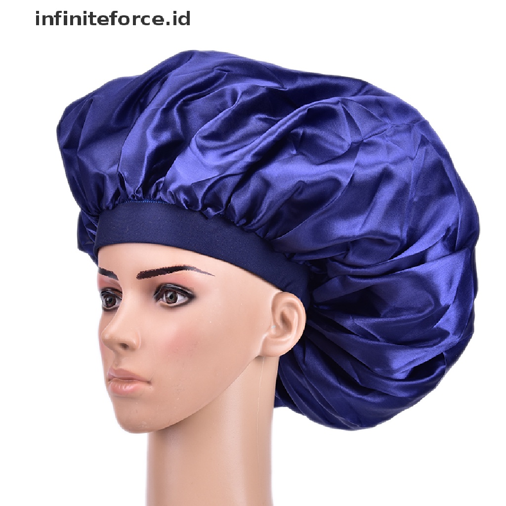 Infiniteforce.id Shower Cap Bahan Satin Anti Air Untuk Wanita