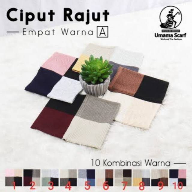 [Grosir 10] Umama Ciput Rajut 4 Warna