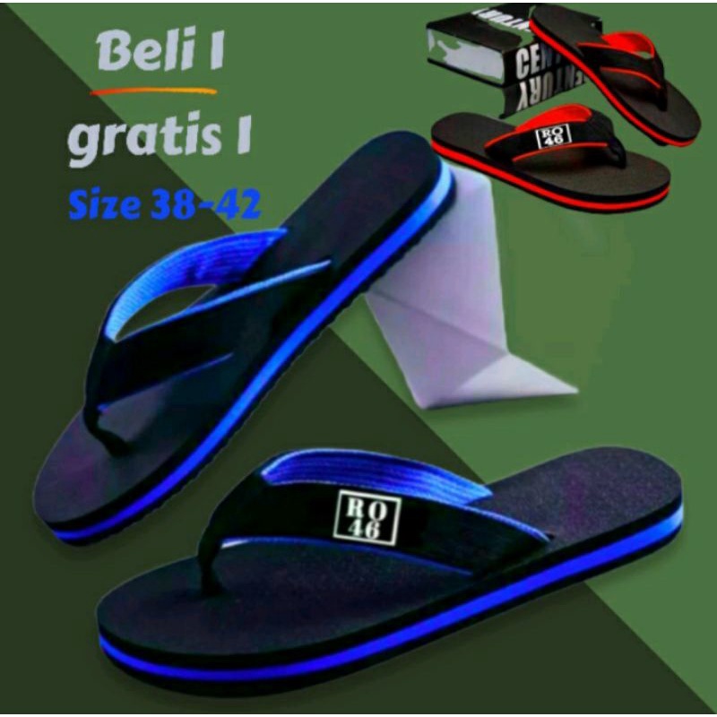 SANDAL JEPIT COWOK RO46 / BELI SATU GRATIS SATU