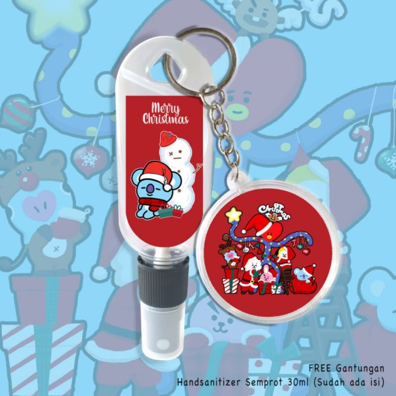 FREE GANTUBGAN KUNCI!! HAND SANITIZER NATAL BT21 COOKY/TATA/KOYA/RJ/CHIMMY/SHOOKY/MANG