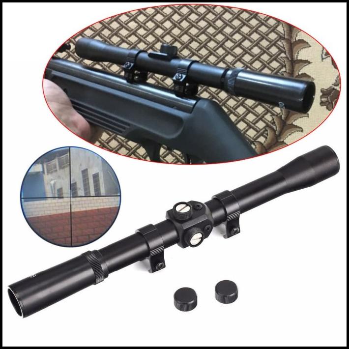 Teleskop Bushnell 4X20 Scope Senapan Angin Dcobra Airsoft Bahan Metal
