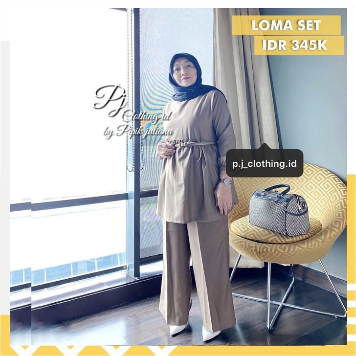 SETELAN WANITA LOMA SET BY PIPIK JULIANA p.j_clothing.id
