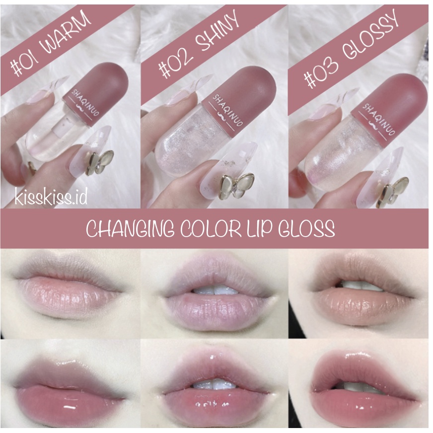 Lip Gloss Changing Colors Pelembab Bibir Lip Balm Berubah Warna Shaqinuo Membuat Bibir Menjadi Lembab Dan Pink Alami  XX022