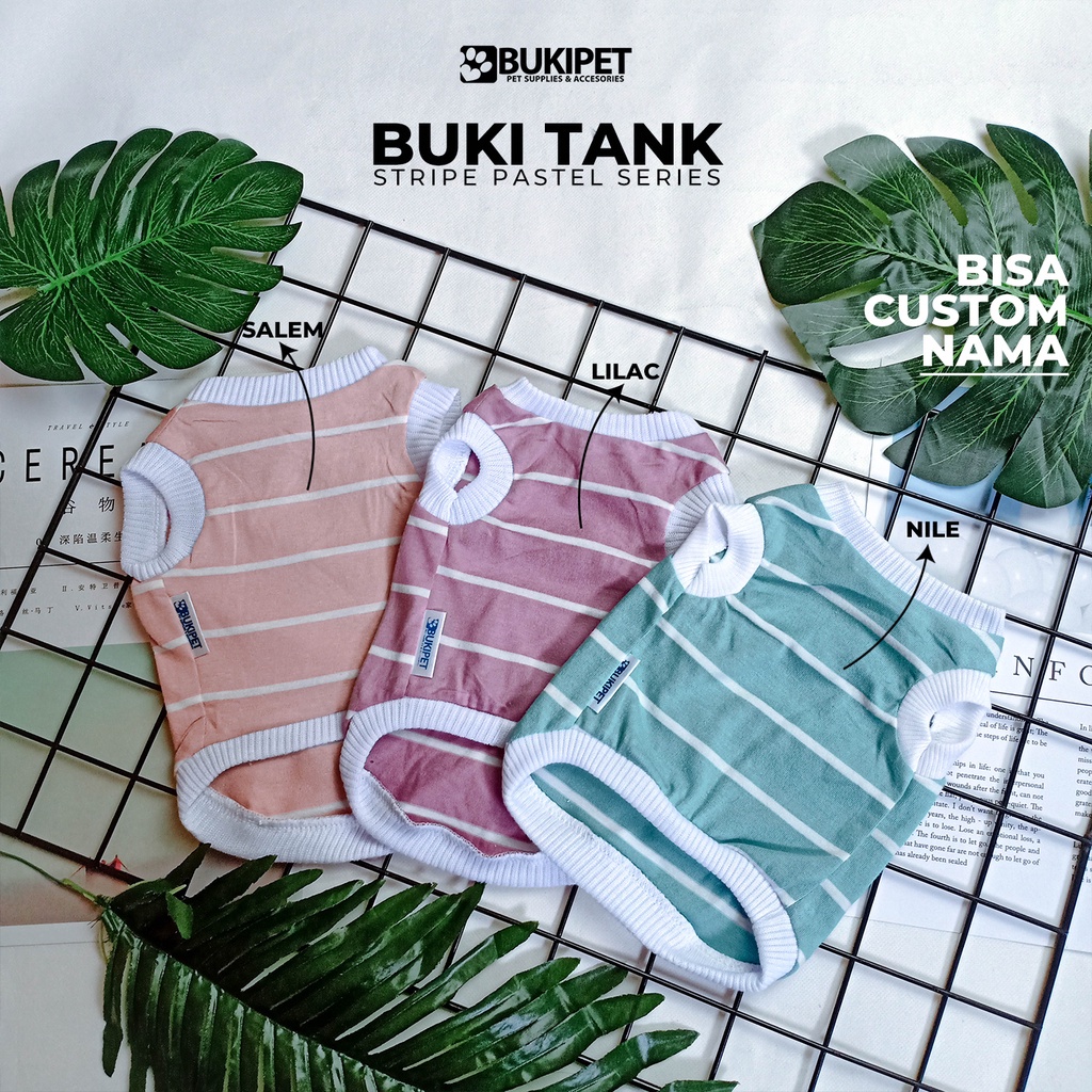 baju kucing anjing kelinci monyet lucu cowok cewek aksesoris hewan kecil   -BUKI TANK PASTEL