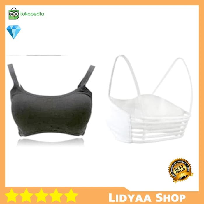 cd 813Pakaian Dalaman Wanita Bra Sport Tali 6 Bagian Belakang Kualitas AMAN