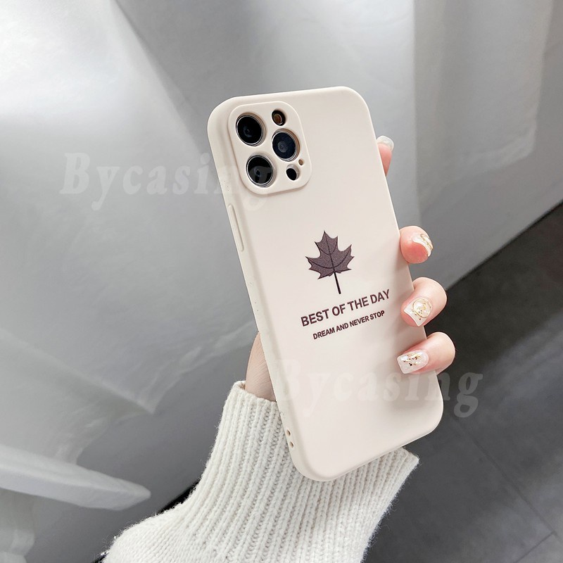 Soft Case Vivo Y21T Y21S Y33S 15a Y15S V21E Y12S Y20S Y20I Y33S Y12A Y11 Y15 Y17 Y19 Y91C Y93 Y95 Y30 Y53 Y85 Y50 Motif Daun Maple