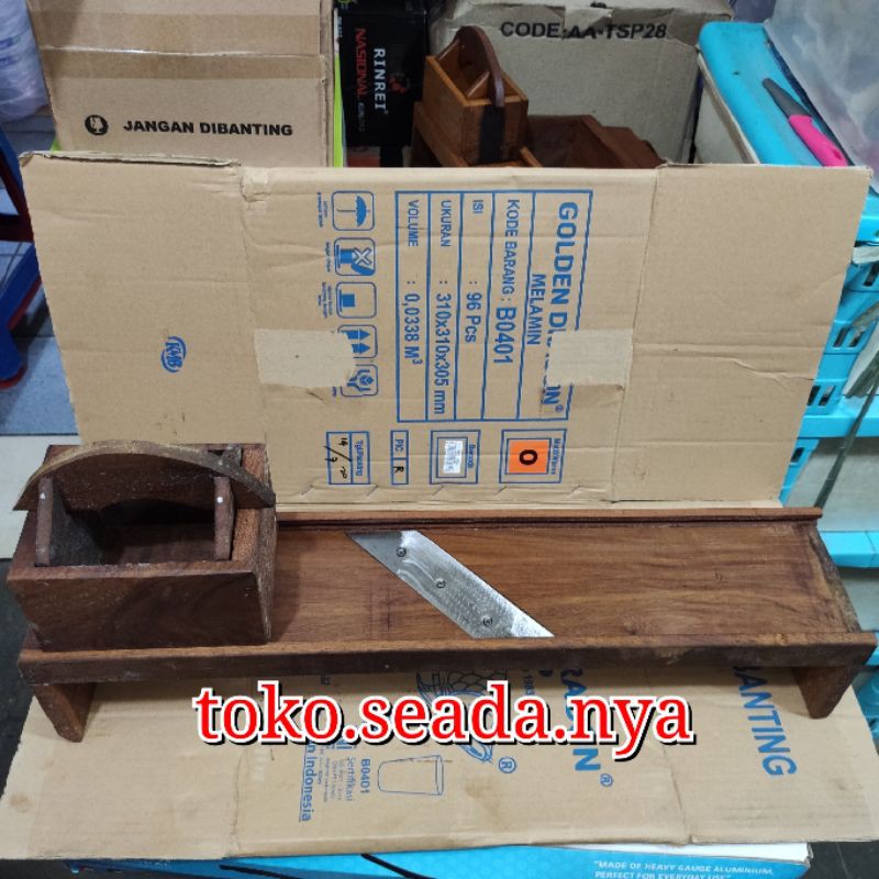 PARUTAN BAWANG SERBAGUNA KAYU ULIN peeler bawang kayu ulin alat pengiris bawang kayu ulin