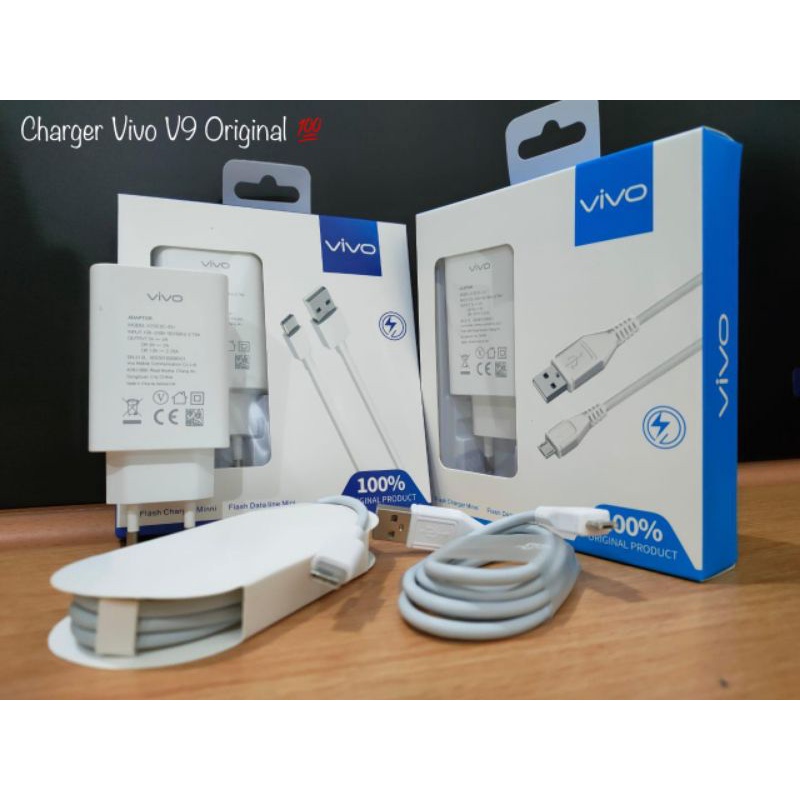 TC CHARGER VIVO V9 ORIGINAL 100% MICRO &amp; TIPE C 1USB