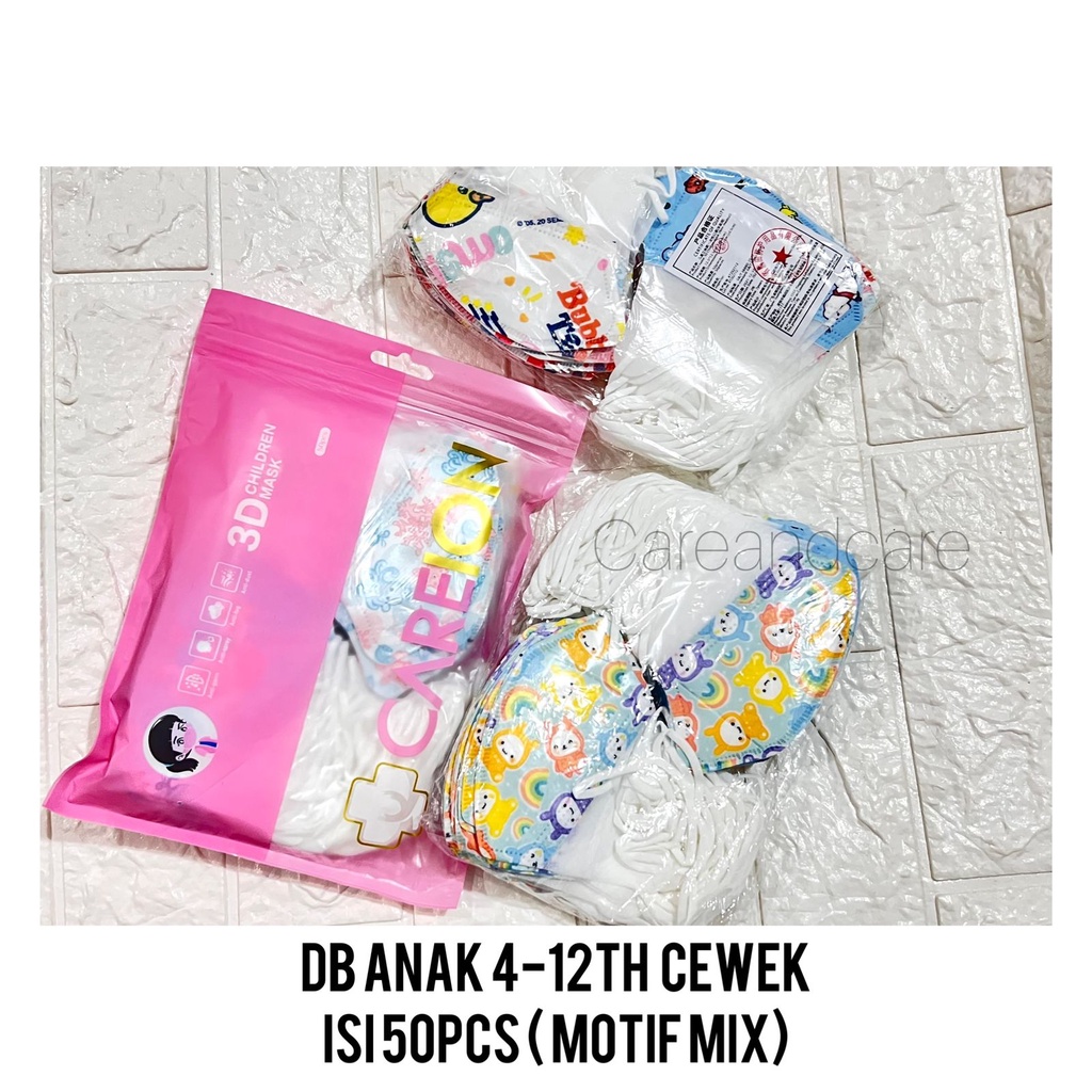 Masker Duckbill Anak Motif Mix isi 50pcs / Duckbill Anak 50pcs