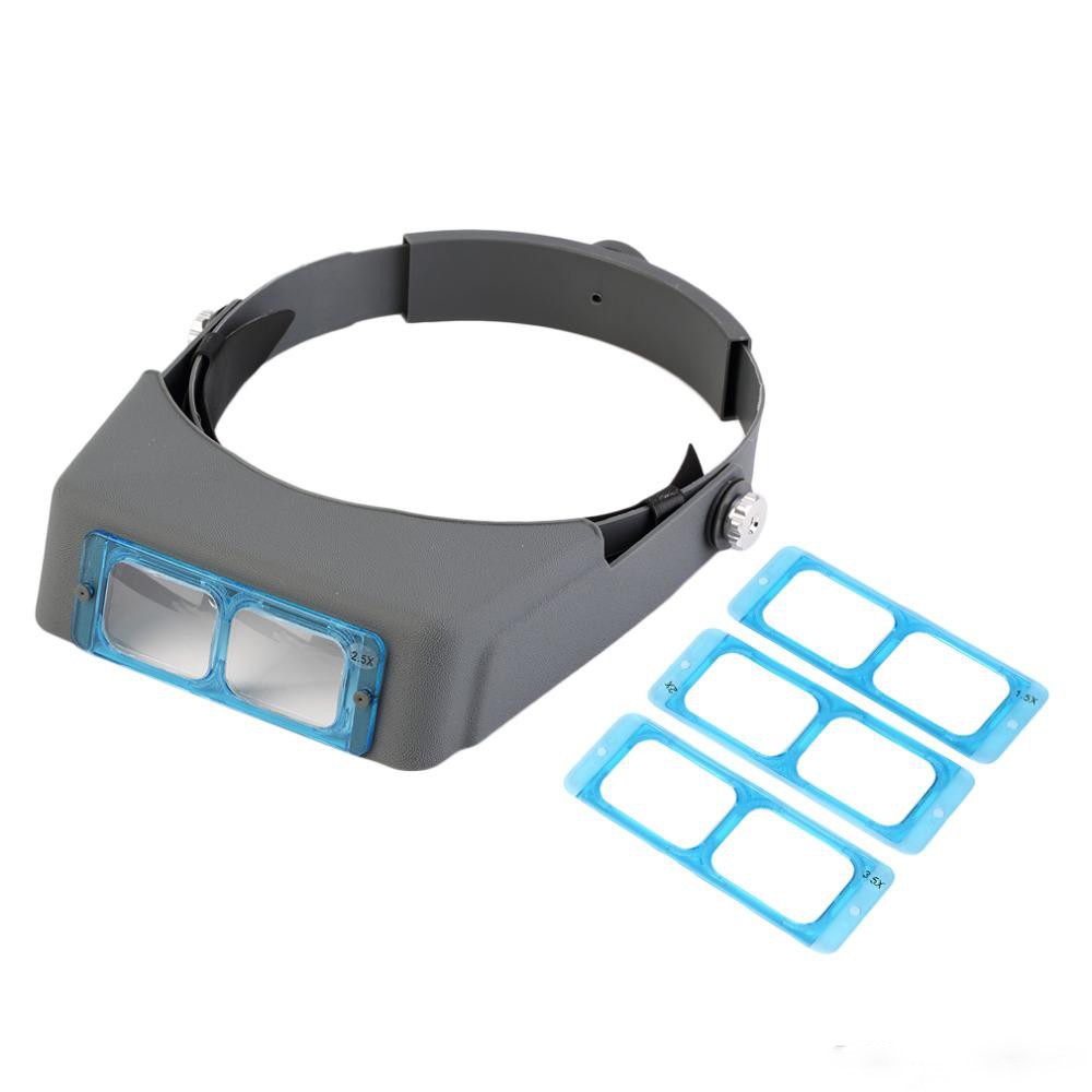 Double Lens Head-mounted Headband Reading Magnifier Head Wearing