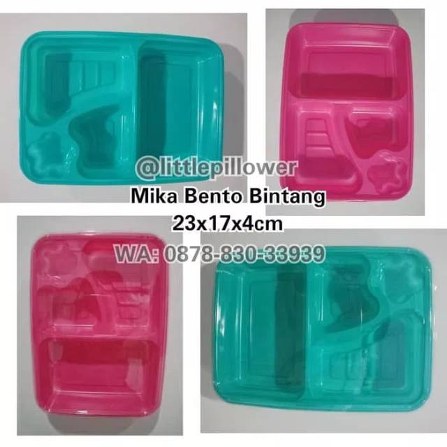 (ISI 25PCS) Tray mika bento PINK FUSCIA/ kotak bento/ lunch box/ Kotak Makan Mika