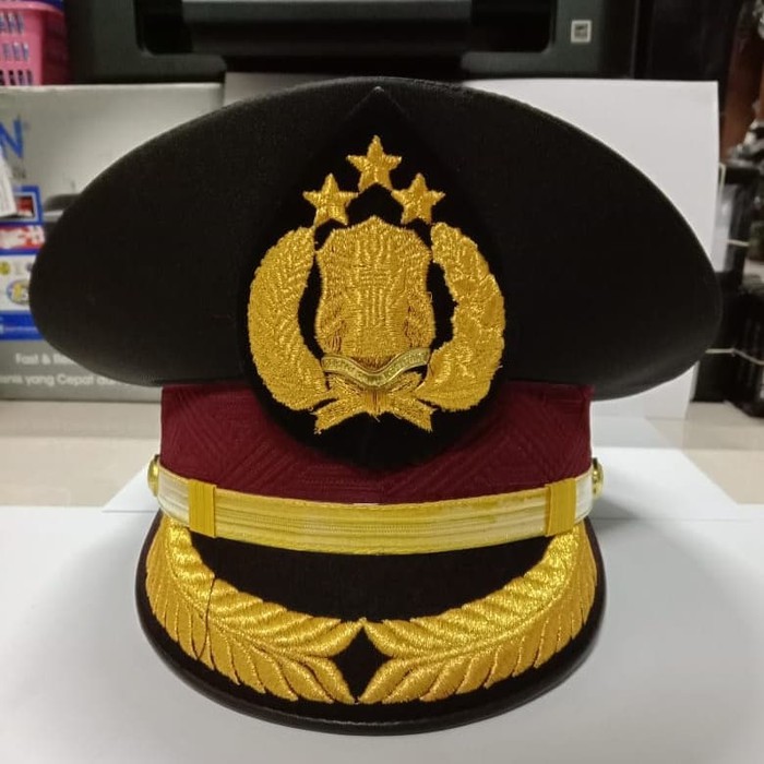 Topi Pria Lelaki Dewasa Pemburu Black Original Kemasan Baru Dijua HK331 Pet Pdh Polisi Pamen|Pet Pam