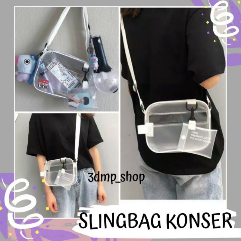 Slingbang Tas selempang Konser transparan sling bag bts