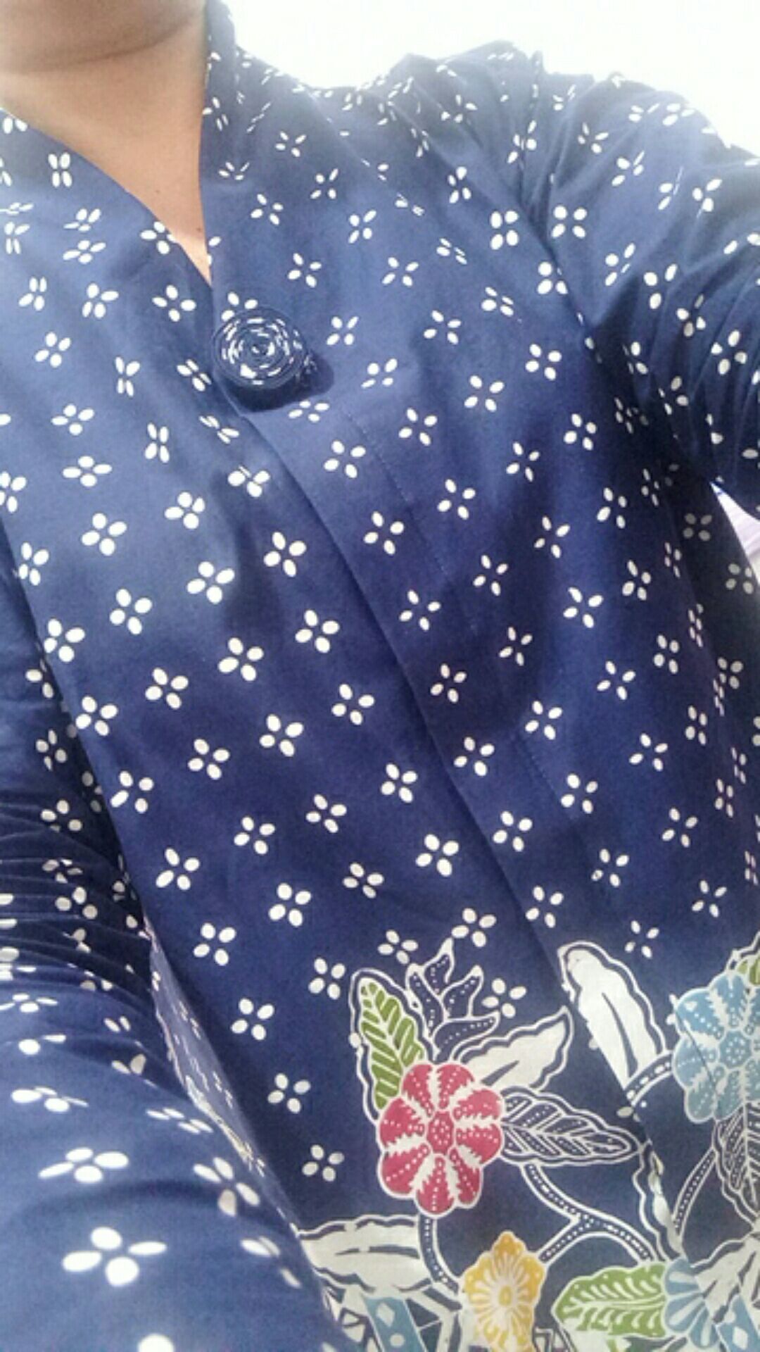 S M L Xl Xxl Atasan Batik Solo Modern/ Tunik Batik Kerja Murah/ Atasan Batik Wanita Lapis Trikot