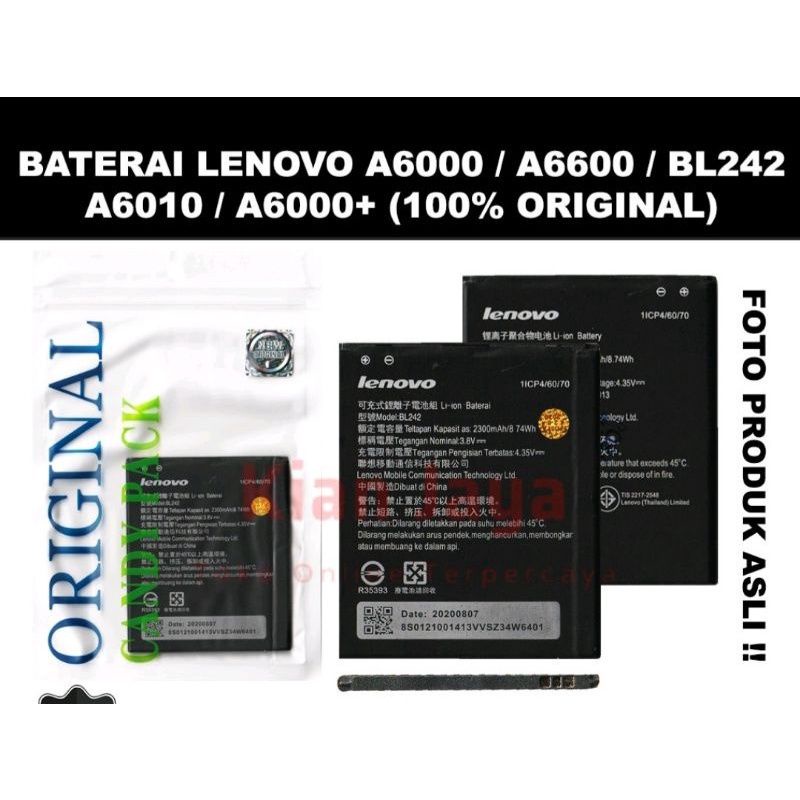 BATREI/Batre LENOVO BL242/A6000/A6600/A6010/A6000+/A6000PLUS