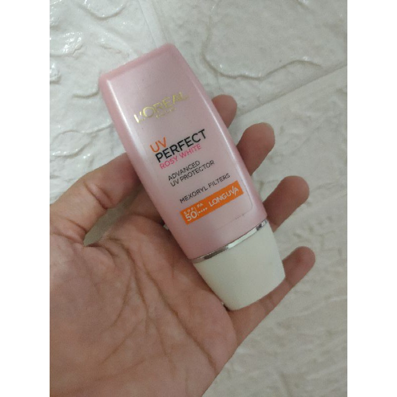 [PRELOVED] Loreal Sunscreen UV Perfect Rosy White Pink